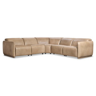 Bernhardt Alta 5-Piece Leather Power Motion Sectional