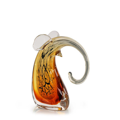 John Richard Abstract Glass Elephant Sculpture - Small