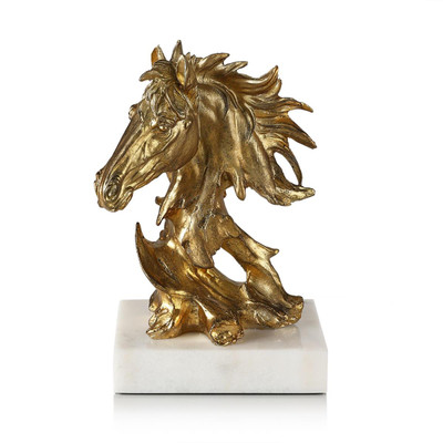 John Richard Abstract Horse Sculpture on Marble