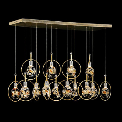 John Richard Bergamo Fourteen-Light Horizontal Chandelier