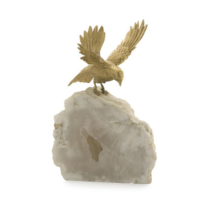 John Richard Bird of Prey Sculpture on Quartz