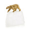 John Richard Brass Bear Sculpture on Selenite