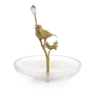 John Richard Brass Bird Sculpture on Glass