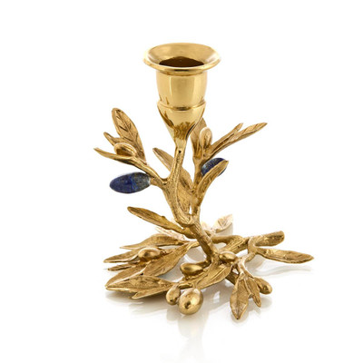 John Richard Brass Flora Candleholder - Small