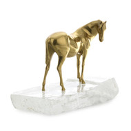 John Richard Brass Horse Sculpture on Selenite