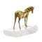 John Richard Brass Horse Sculpture on Selenite