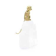 John Richard Brass Monkey Sculpture on Selenite