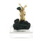 John Richard Brass Moose Sculpture on Crystal - Small