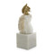 John Richard Brass Squirrel and Quartz Sculpture on Marble - Large