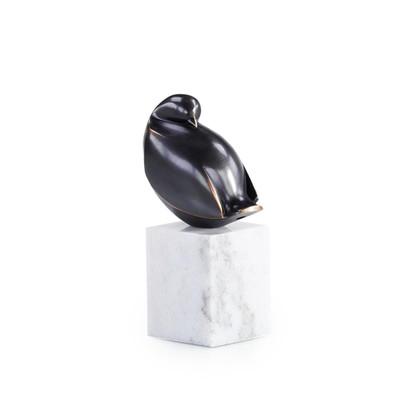 John Richard Bronzed Bird Sculpture on Marble Base - Small