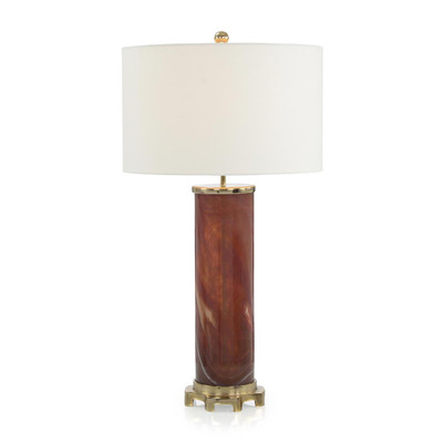 John Richard Burnt Sienna Marbled Glass Table Lamp