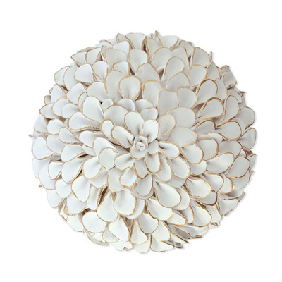 John Richard Button Flower Wall Art - White II