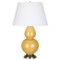 Double Gourd Table Lamp - Antique Brass - Sunset