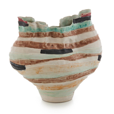 John Richard Chromatic Strata Vase - Wide
