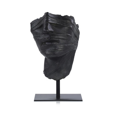 John Richard Countenance Sculpture on Iron Base