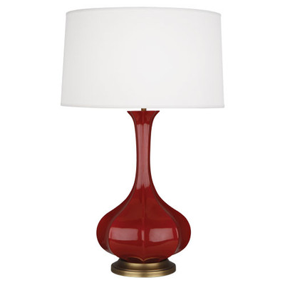 Pike Table Lamp - Aged Brass - Oxblood