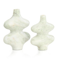 John Richard Echoed Marble Vases - Set of 2