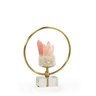 John Richard Encircled Rose Quartz Sculpture - Small