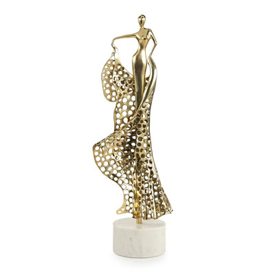 John Richard Evangelina Sculpture on Marble - Brass