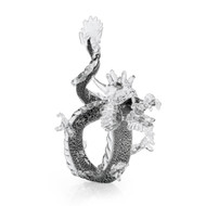 John Richard Glass Dragon Sculpture - Large Blue