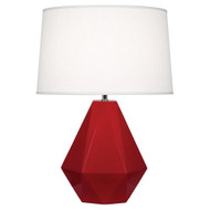 Delta Table Lamp - Ruby Red