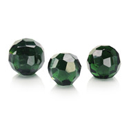 John Richard Green Cut Glass Orbs - Set of 3