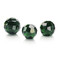 John Richard Green Cut Glass Orbs - Set of 3