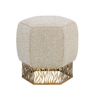 John Richard Honeycomb Ottoman - Gold - 5020