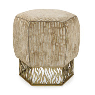 John Richard Honeycomb Ottoman - Gold - 5024