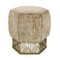 John Richard Honeycomb Ottoman - Gold - 5024