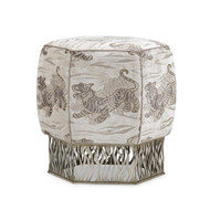 John Richard Honeycomb Ottoman - Silver - 5022