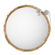 John Richard Hydrangea Mirror - Brass