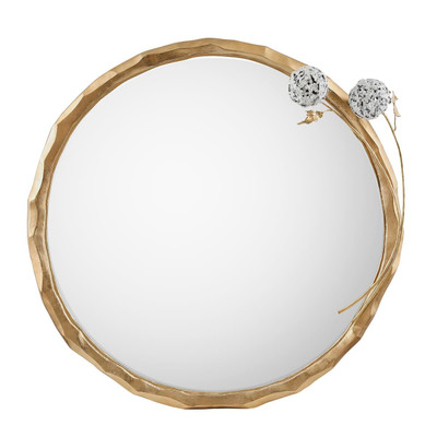 John Richard Hydrangea Mirror - Brass