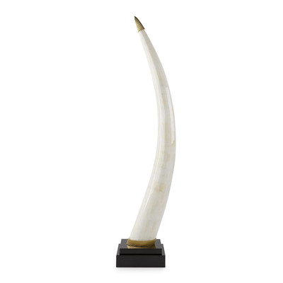 John Richard Jade Tusk Sculpture on Marble
