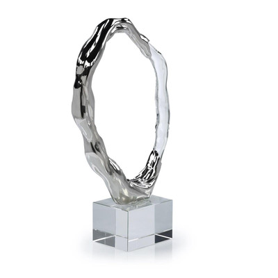 John Richard Metallic Ice Sculpture - Large Nickel