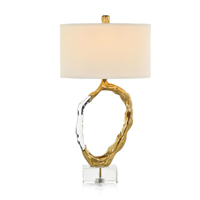 John Richard Metallic Ice Table Lamp - Brass