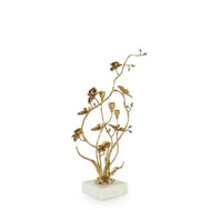 John Richard Orchids in Bloom Candleholder - Small Brass