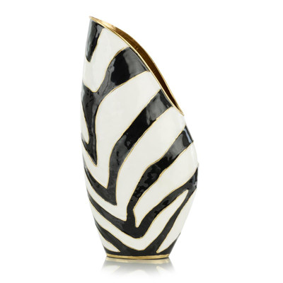 John Richard Origo Vase - Large Black and White