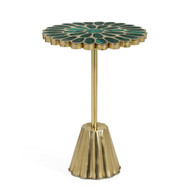 John Richard Peony Accent Table - Dark Green
