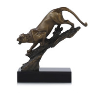 John Richard Perched Predator Sculpture on Marble Base