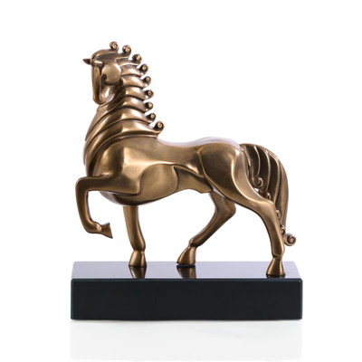 John Richard Plated Horse Sculpture on Marble