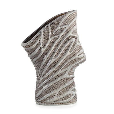 John Richard Porcelain Mesh Vase - Silver