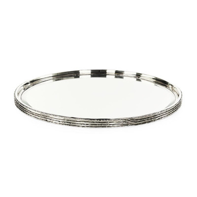 John Richard Ringed Tray - Large Nickel