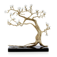 John Richard Sakura Sculpture on Marble - Brass