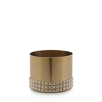 John Richard Studded Vase - Wide Champagne