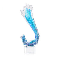 John Richard Sweeping Wave Sculpture on Crystal