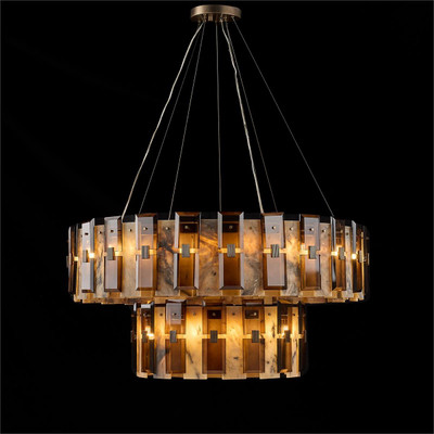 John Richard Tamboril Thirty-Eight-Light Two-Tier Chandelier