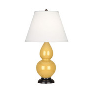 Small Double Gourd Table Lamp - Deep Patina Bronze - Sunset