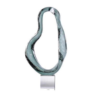 John Richard Viridian Flux Sculpture on Crystal II