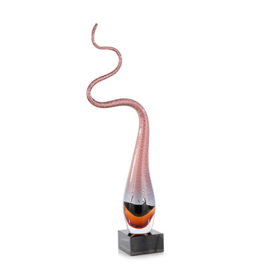 John Richard Wisping Smoke Sculpture on Crystal - Small